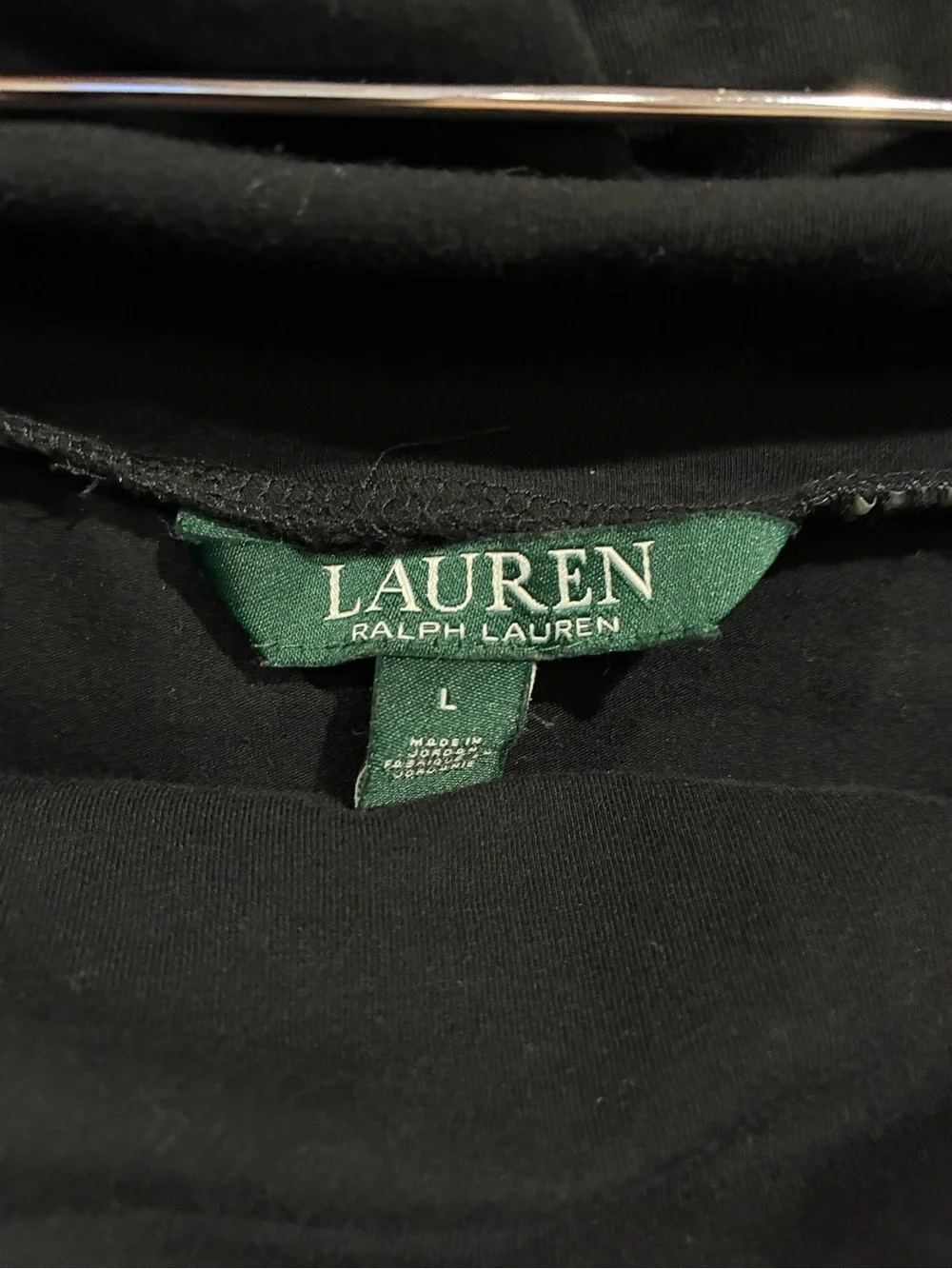 Lauren Ralph Lauren Grey Cowl Neck Long Sleeve Top - Size L
